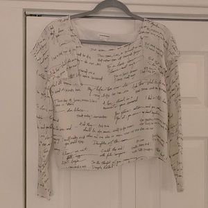 Club Monaco Written Words Blouse